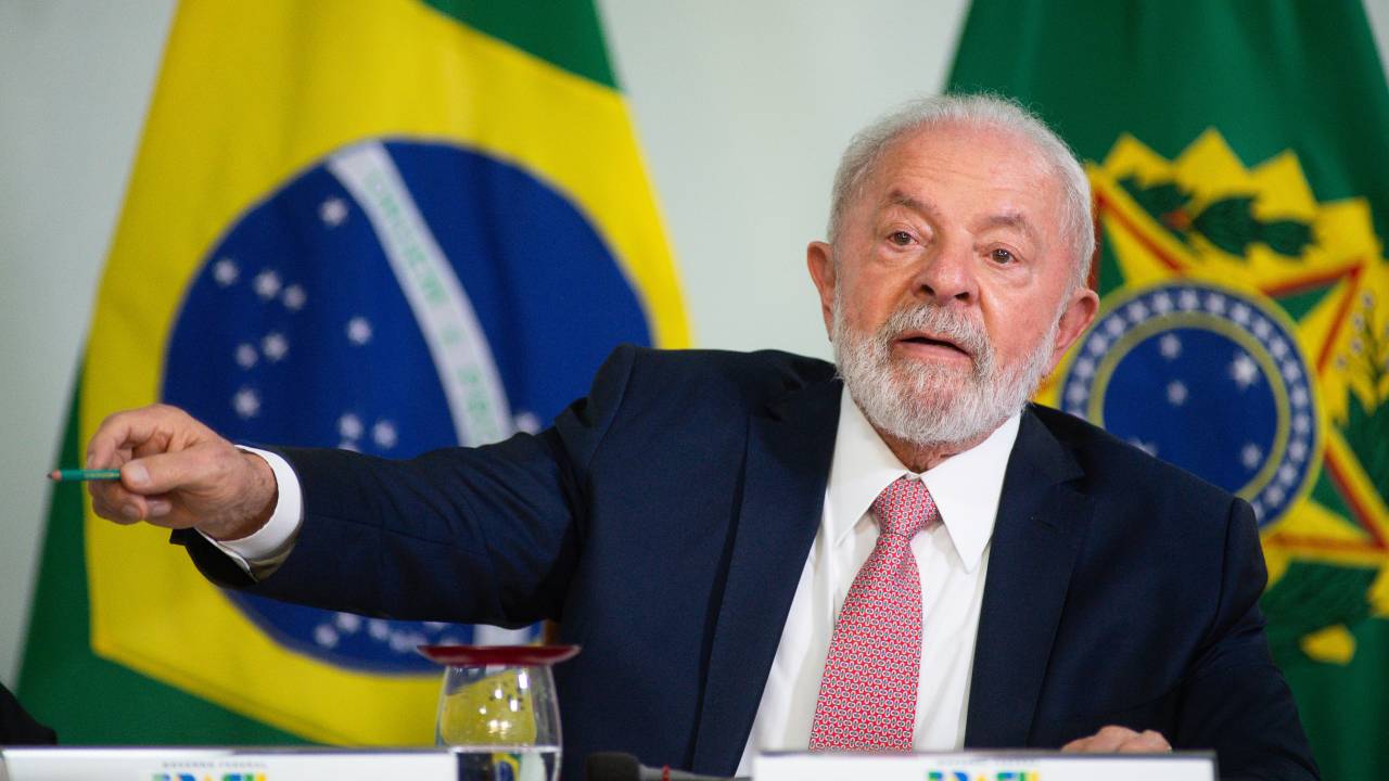O presidente Luiz Inácio Lula da Silva: mensagem parabenizando os órgãos brasileiros envolvidos na retirada de brasileiros da Faixa de Gaza