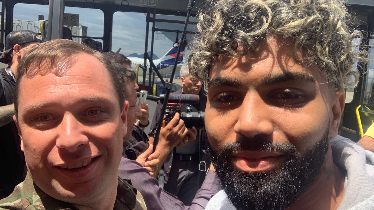 Mauro Cid e o atacante Gabriel Barbosa, o Gabigol