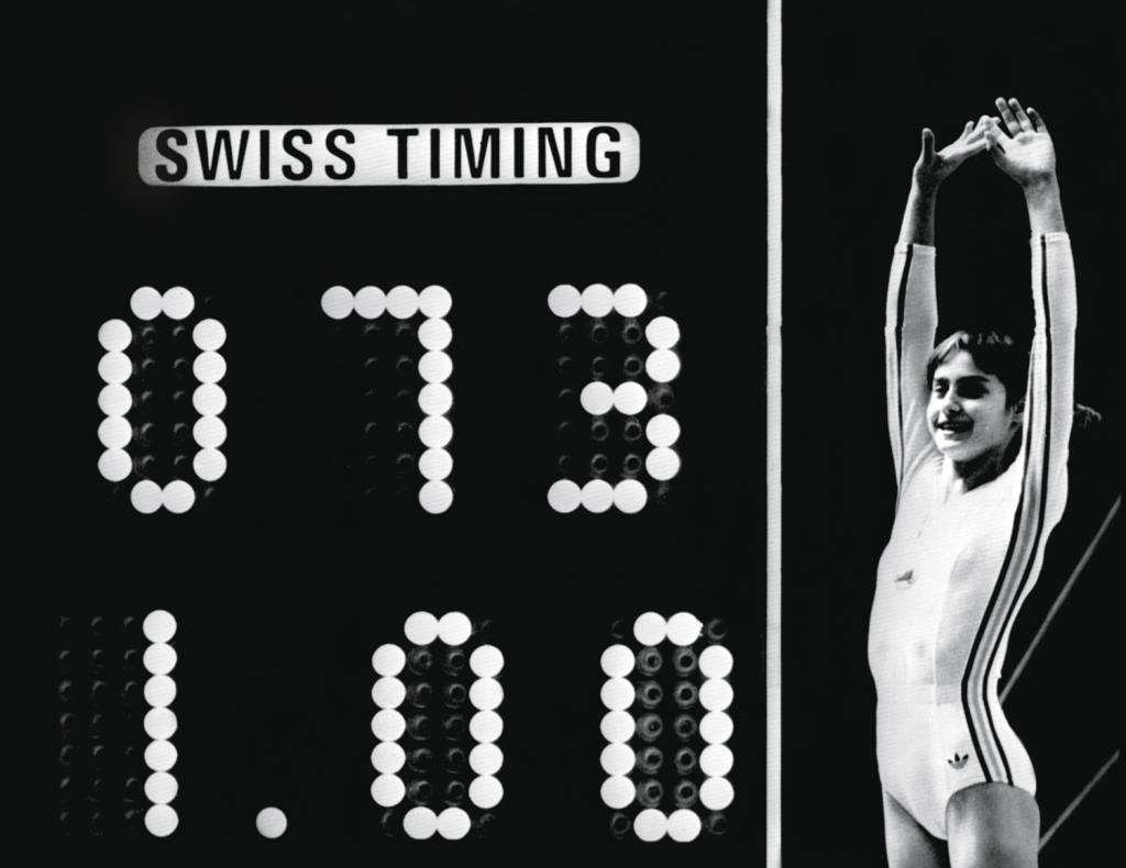 NADIA-COMANECI—MONTREAL-1976-000_PAR2004033145510.jpg ESPANTO - Nadia em 1976: o 10 que quase escapou do painel eletrônico