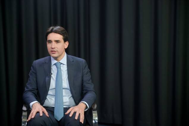 O ministro de Portos e Aeroportos, Silvio Costa Filho, no programa "Amarelas On Air", de Veja O ministro de Portos e Aeroportos, Silvio Costa Filho, no programa "Amarelas On Air", de Veja