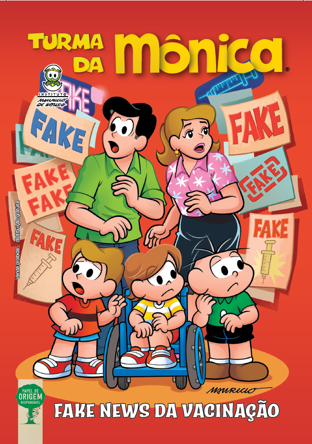 Turma da Mônica lança gibi para combater fake news de vacina
