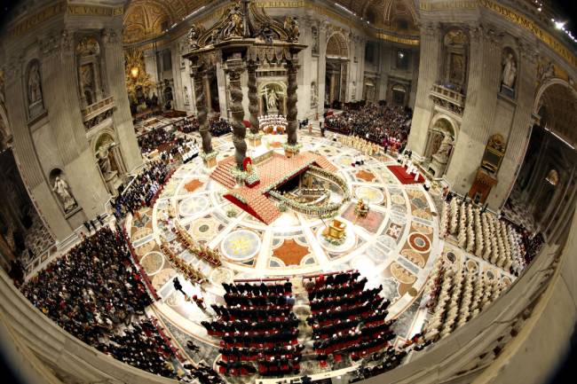 Pope Francis Celebrates Christmas Night Mass 2023 At Vatican