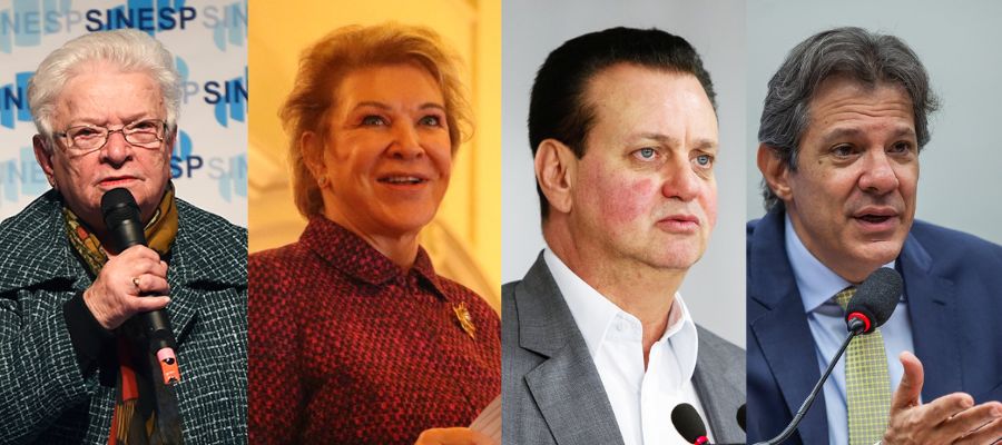 Luiza Erundina, Marta Suplicy, Gilberto Kassab e Fernando Haddad