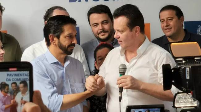 ricardo-nunes-gilberto-kassab O prefeito de São Paulo, Ricardo Nunes (MDB) e o ex-prefeito e atual secretário municipal de Governo e Relações Institucionais, Gilberto Kassab (PSD)
