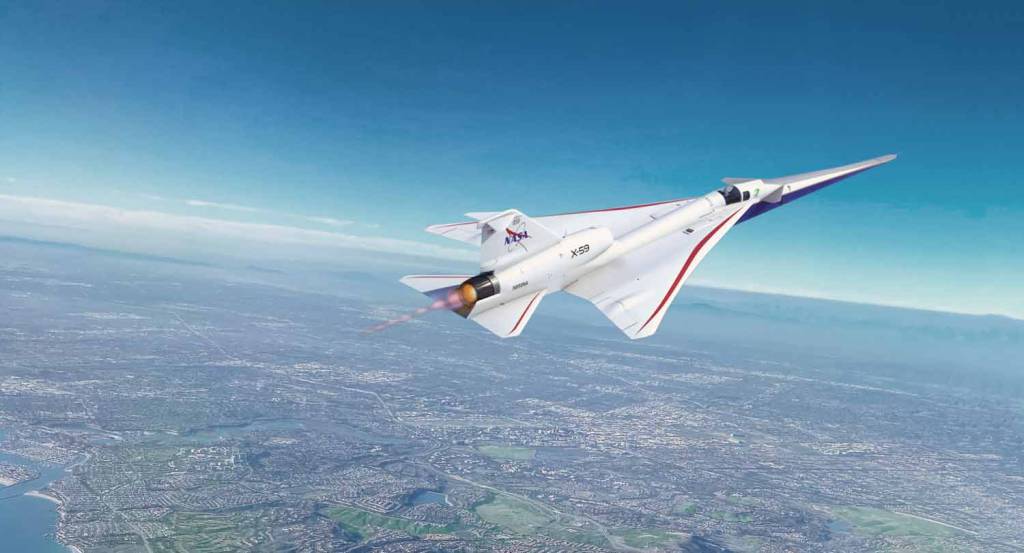 1—AVIACAO—NASA—X-59-a.jpeg X-59 - O modelo desenvolvido pela Nasa em parceira com a Lockheed: voo inaugural no início de janeiro
