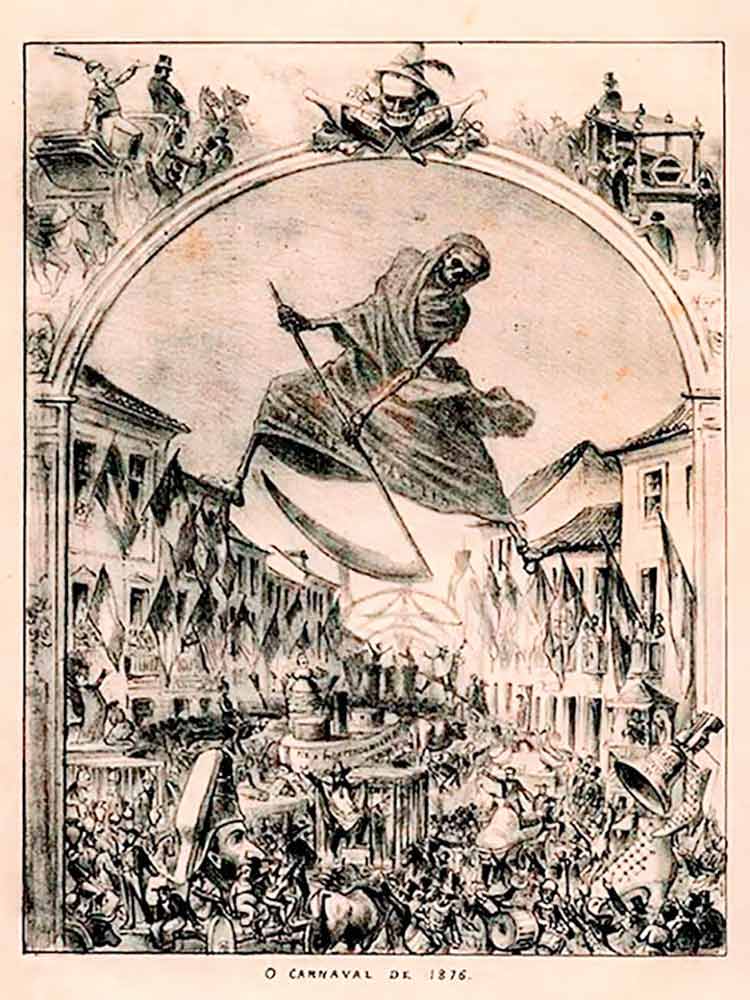 5-(1)-CARNAVAL-1876-a.jpg FOLIA DO MOSQUITO - Terror no Carnaval: charge sobre surto de febre amarela em 1876