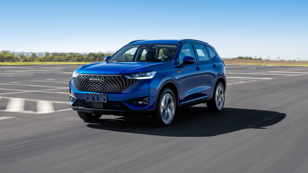 O SUV Haval H6 PHEV, da GWM Motors, líder entre os híbridos no início de 2024 -