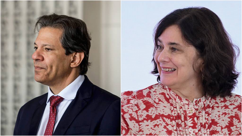 SPC369697.JPG SINAIS DE PAZ - Fernando Haddad e Nísia Trindade: demissões de servidores do segundo escalão dos ministérios foram entendidas como um sinal de boa vontade do governo petista aos deputados