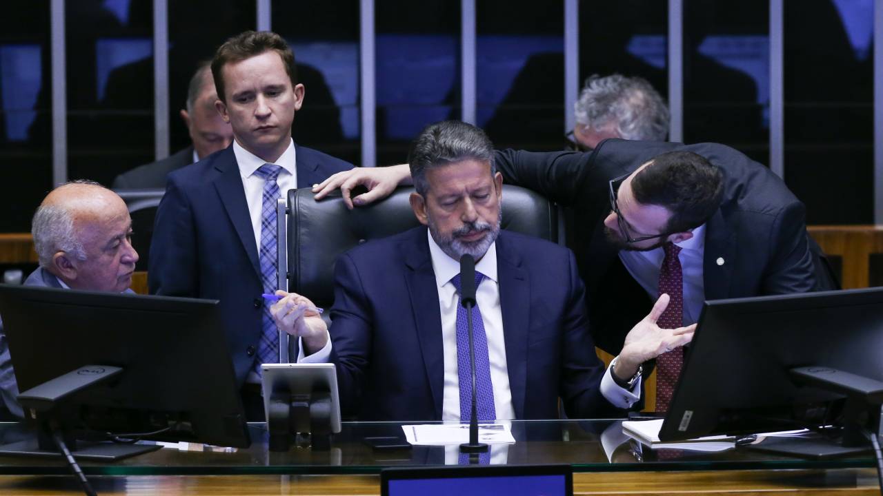 Presidente da Câmara dos Deputados, Arthur Lira, durante sessão da Câmara.