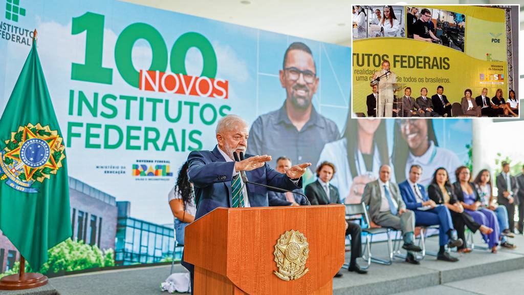 1—EDUCACAO—LULA—INSTITUTOS-FEDERAIS-2024-3-a.jpg REEDIÇÃO - Institutos de educação em 2024 e em 2008 (no detalhe): Lula 3 não pode ser apenas a repetição de Lula 2