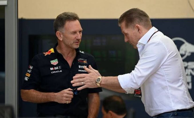 Christian Horner e Jos Verstappen, pai do tricampeão da F1-