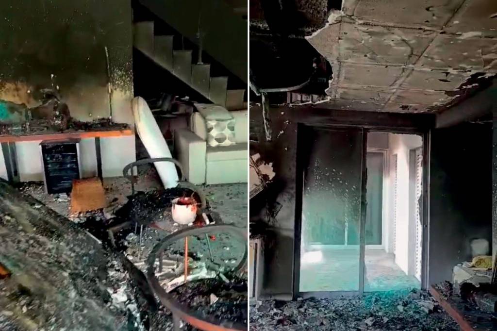 incendio LABAREDA - Destroços nas casas: vestígios indicam que incêndio foi criminoso