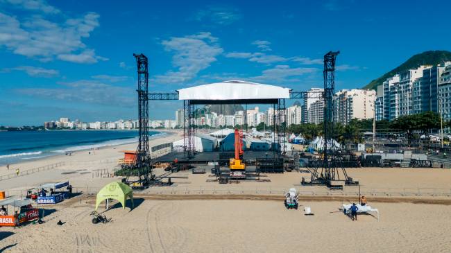 8f48fa4f87c507dbeb345853c760ac07 Estrutura ocupa 812 metros quadrados da praia de Copacabana