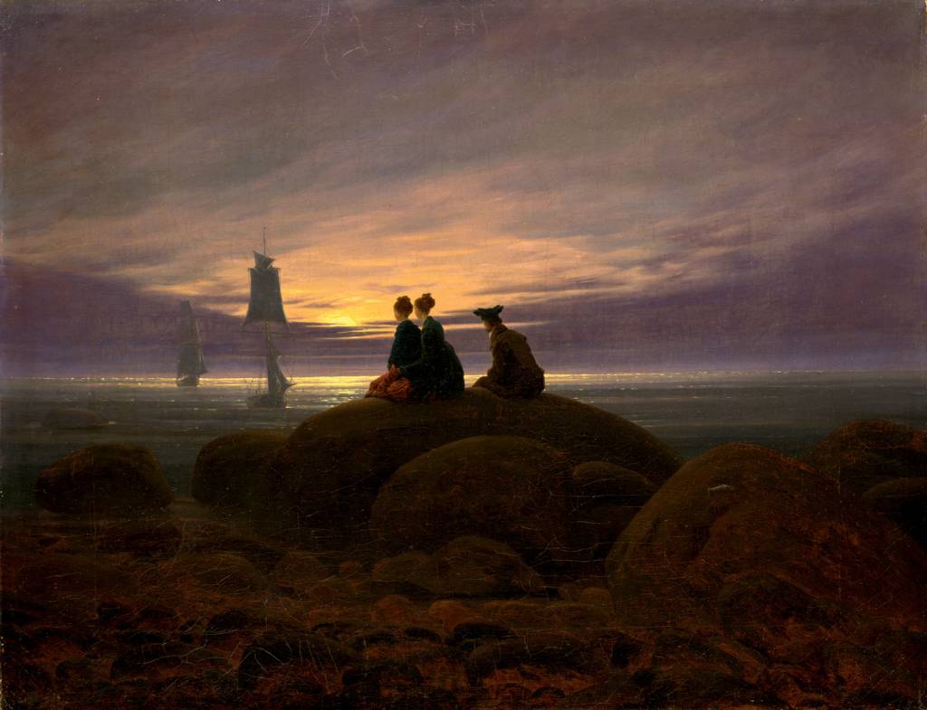 APOIO Friedrich_CD-Mondaufgang_WS53_001.jpg AMBIGUIDADE - Entardecer no Mar: relação entre humanos e natureza