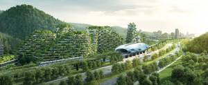 A cidade floresta de Liuzhou A cidade floresta de Liuzhou: projetada para abrigar 30.000 pessoas e 40.000 árvores