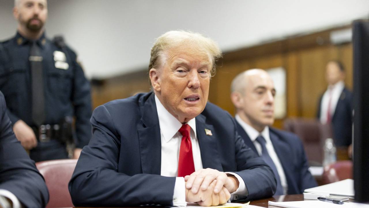 O ex-presidente dos EUA Donald Trump comparece a seu julgamento no Tribunal Criminal de Manhattan, em Nova York. 28/05/2024 -