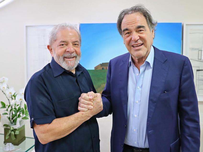 Lula e Oliver Stone em 2016