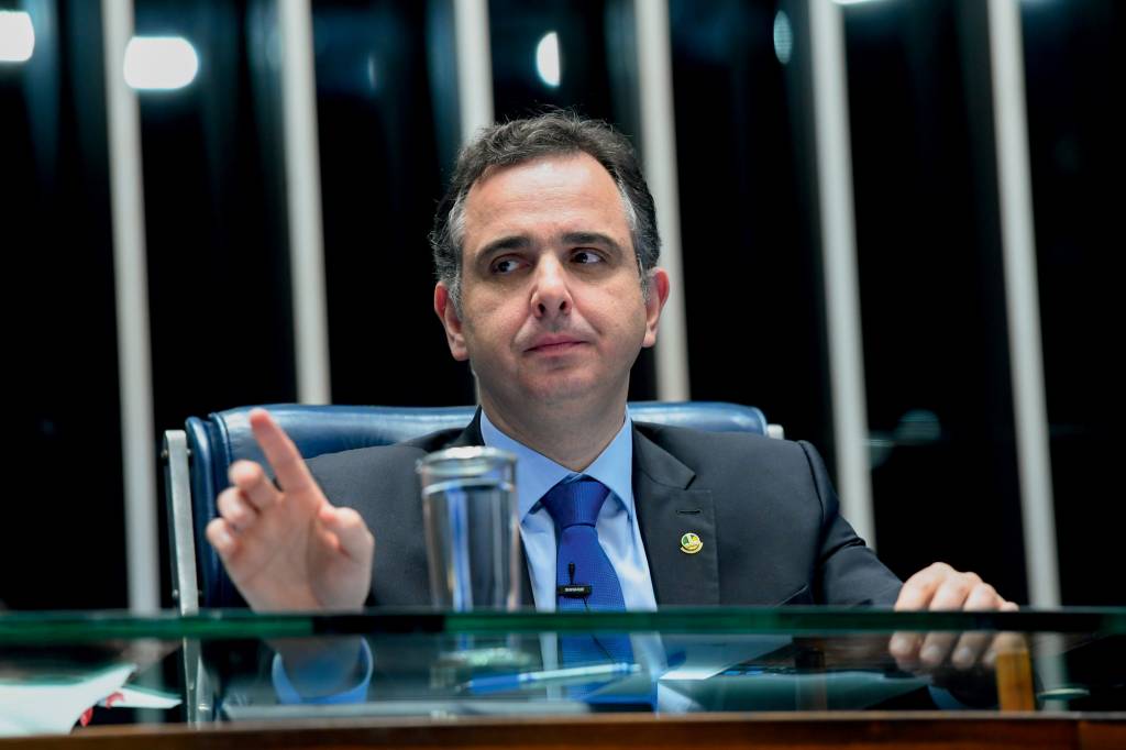 Plenário do Senado CALMARIA - Rodrigo Pacheco: articulação tranquila em torno do nome de Alcolumbre permite distância de polêmicas