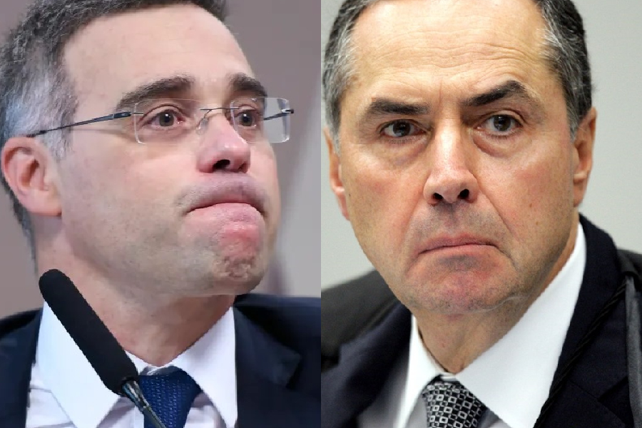 Os ministros do STF Luís Roberto Barroso e André Mendonça bateram boca
