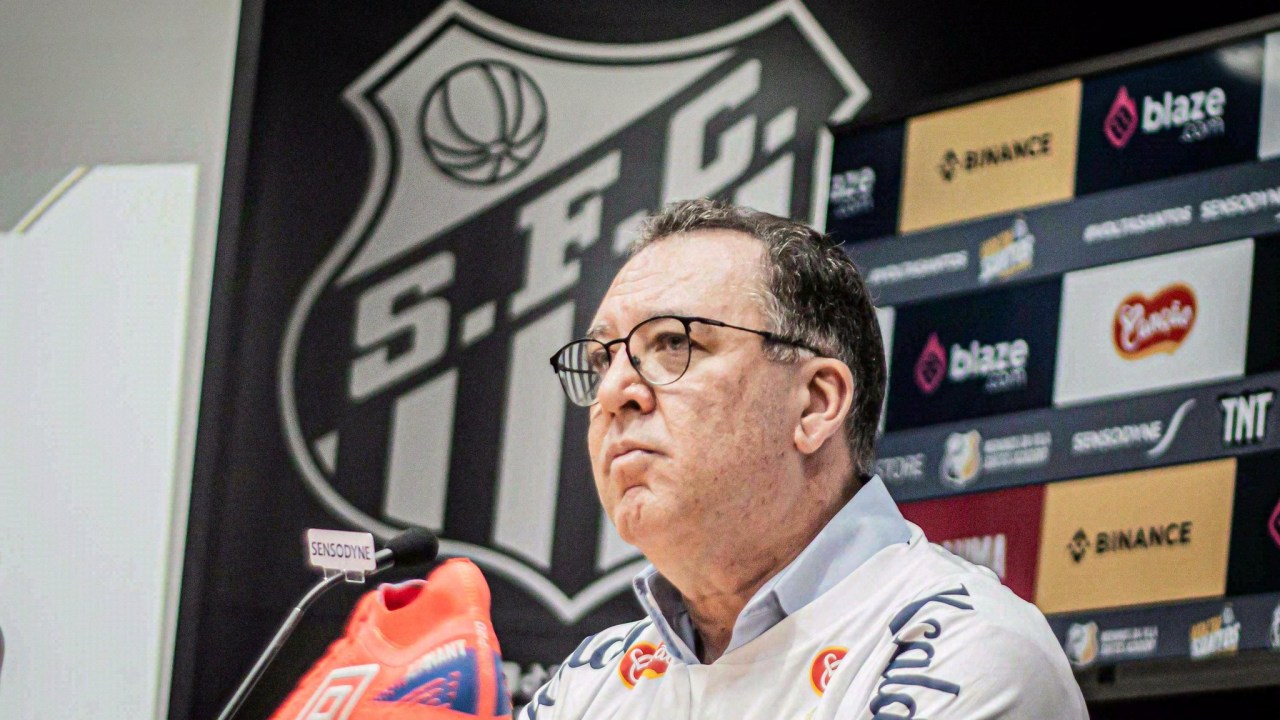 O presidente do Santos, Marcelo Teixeira