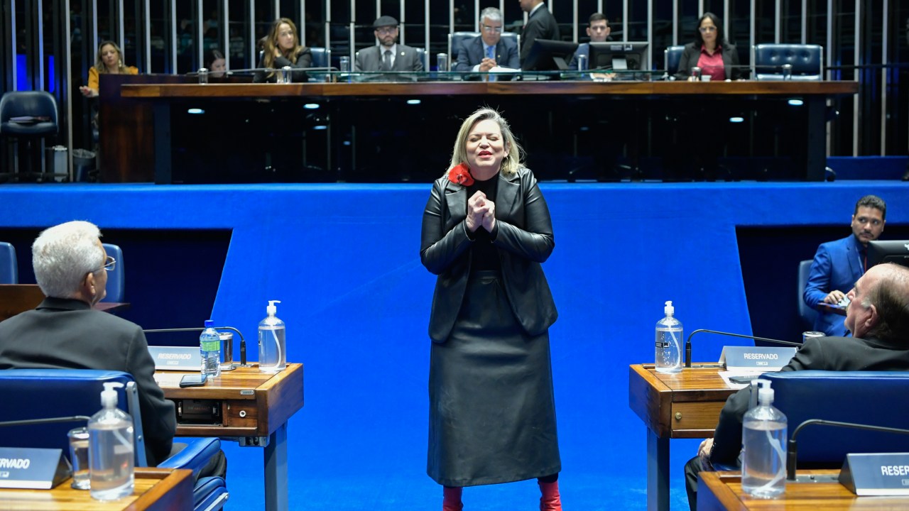 A contadora de histórias Nyedja Gennari fez apresentação "teatral" na manhã desta segunda-feira durante sessão no plenário do Senado destinada a discutir a resolução do Conselho Federal de Medicina que proibiu a assistolia fetal — procedimento usado na interrupção da gravidez nos casos de aborto previsto em lei — em casos de probabilidade de sobrevida do nascituro