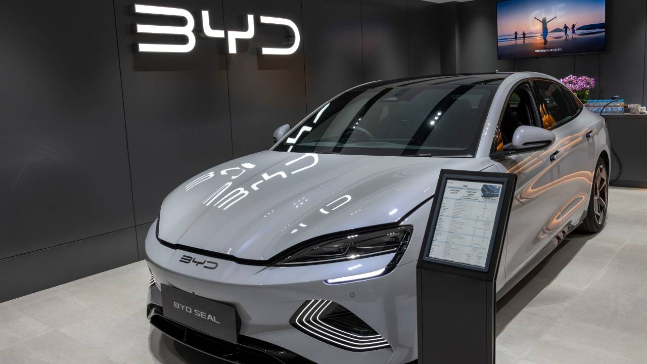 Showroom da BYD em Hong Kong: mercado em franca expansão