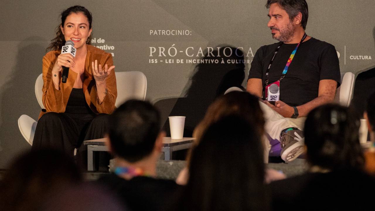 Leonora Bardini, diretora de Programação & Marketing da Globo e Leandro Gejfinbein, diretor de UX da Globo