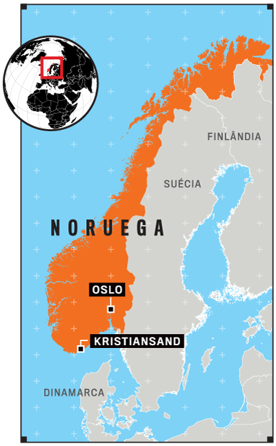 mapa Noruega