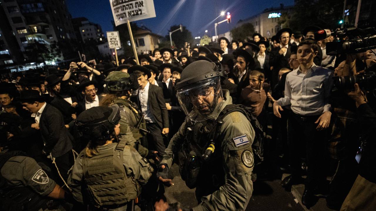 Judeus ultraortodoxos - Israel - protesto - alistamento militar - forças armadas - guerra - hamas - jerusalém