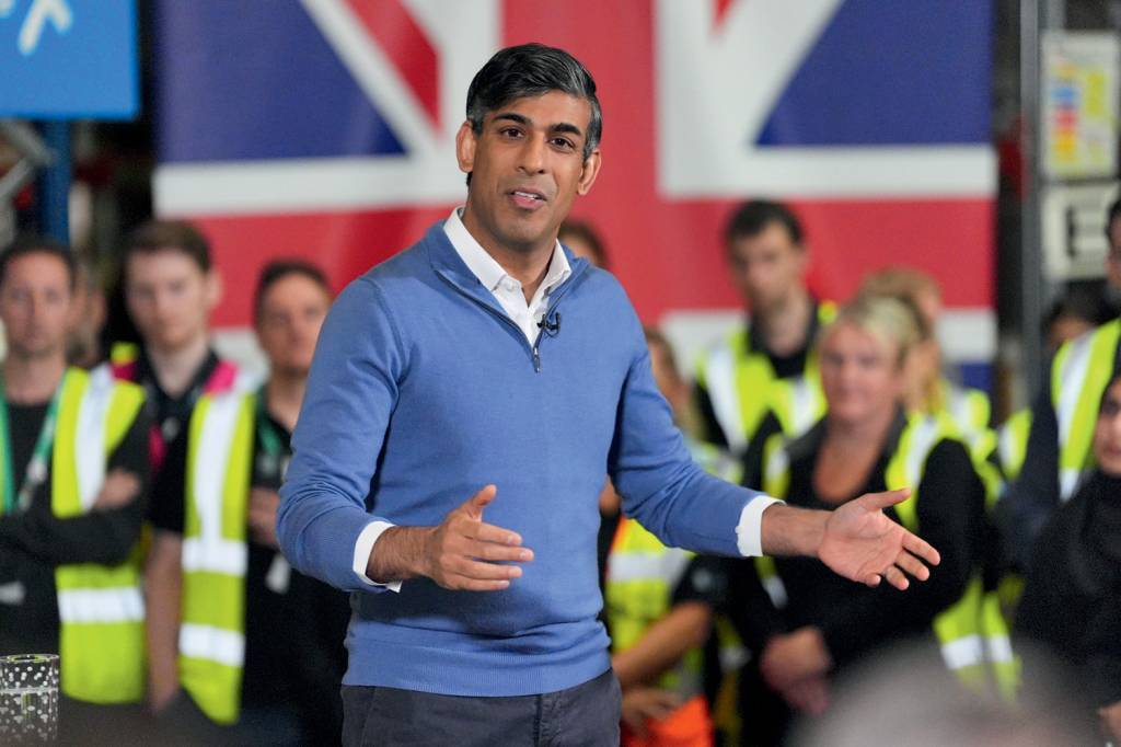 General Election campaign 2024 FIM DA LINHA - Rishi Sunak: à frente do encolhimento do Partido Conservador