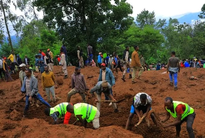 Deslizamentos de terra na Etiópia deixam 229 pessoas mortas