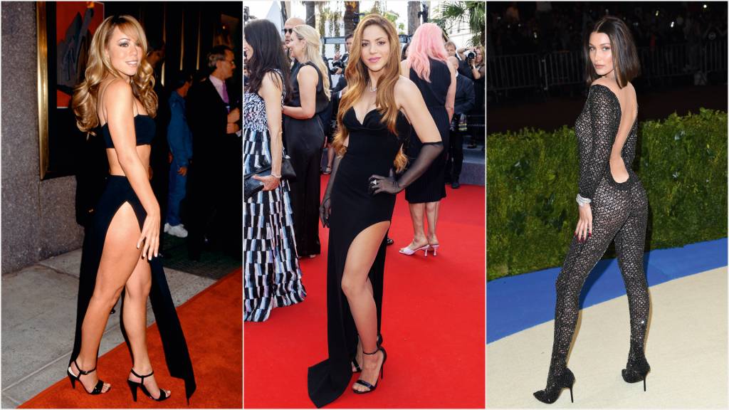 GettyImages-637598242.jpg PODEROSAS - Mariah Carey (à esq.), Shakira e Bella Hadid: modelos provocantes para mostrar ao mundo o que os tolos ex perderam na vida