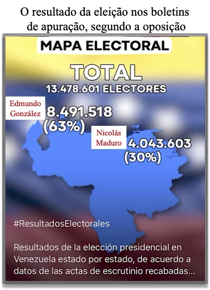 Mapa eleitoral da oposição .