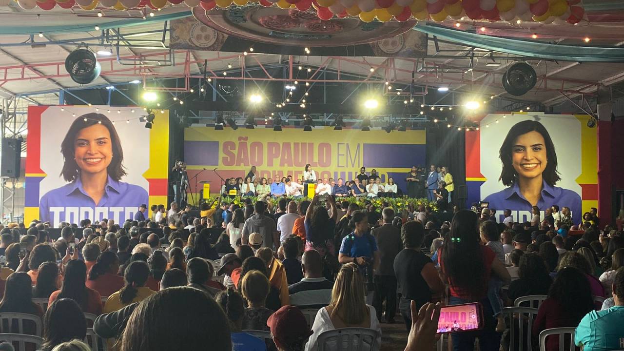 Convenção partidária do PSB para oficializar candidatura de Tabata Amaral à prefeitura de São Paulo
