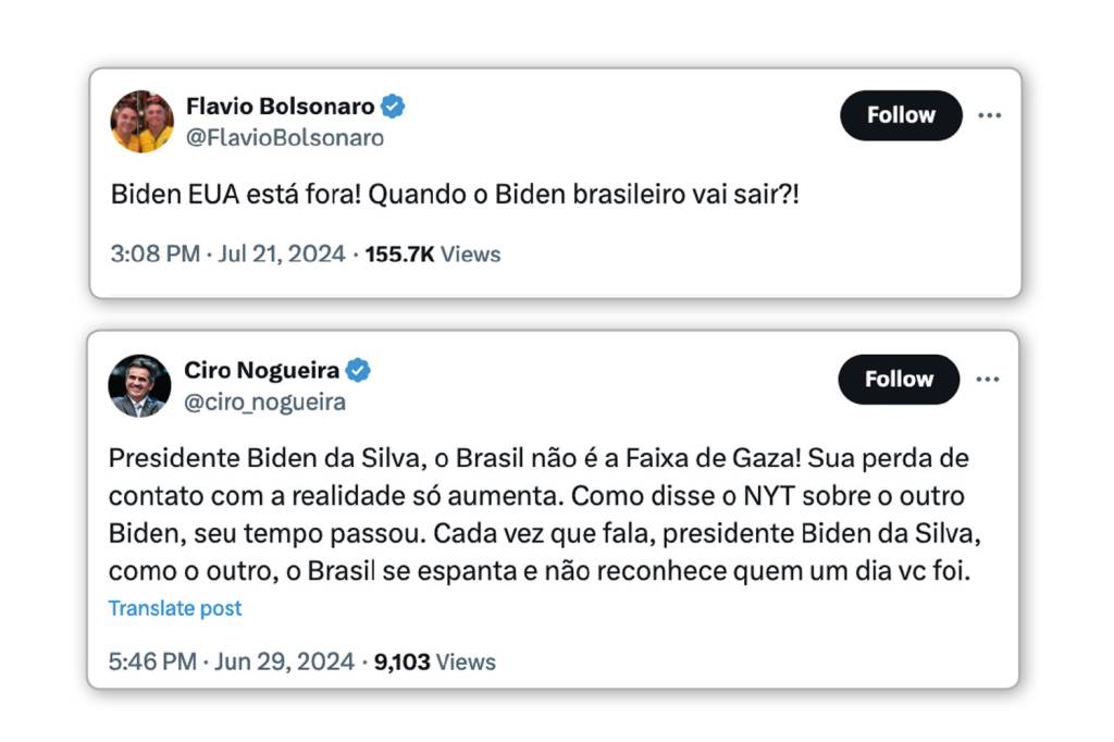arte-efeito-biden TROCADILHO - Posts de oposição: estratégia é espalhar postagens com o apelido “Biden da Silva” numa clara alusão ao presidente americano
