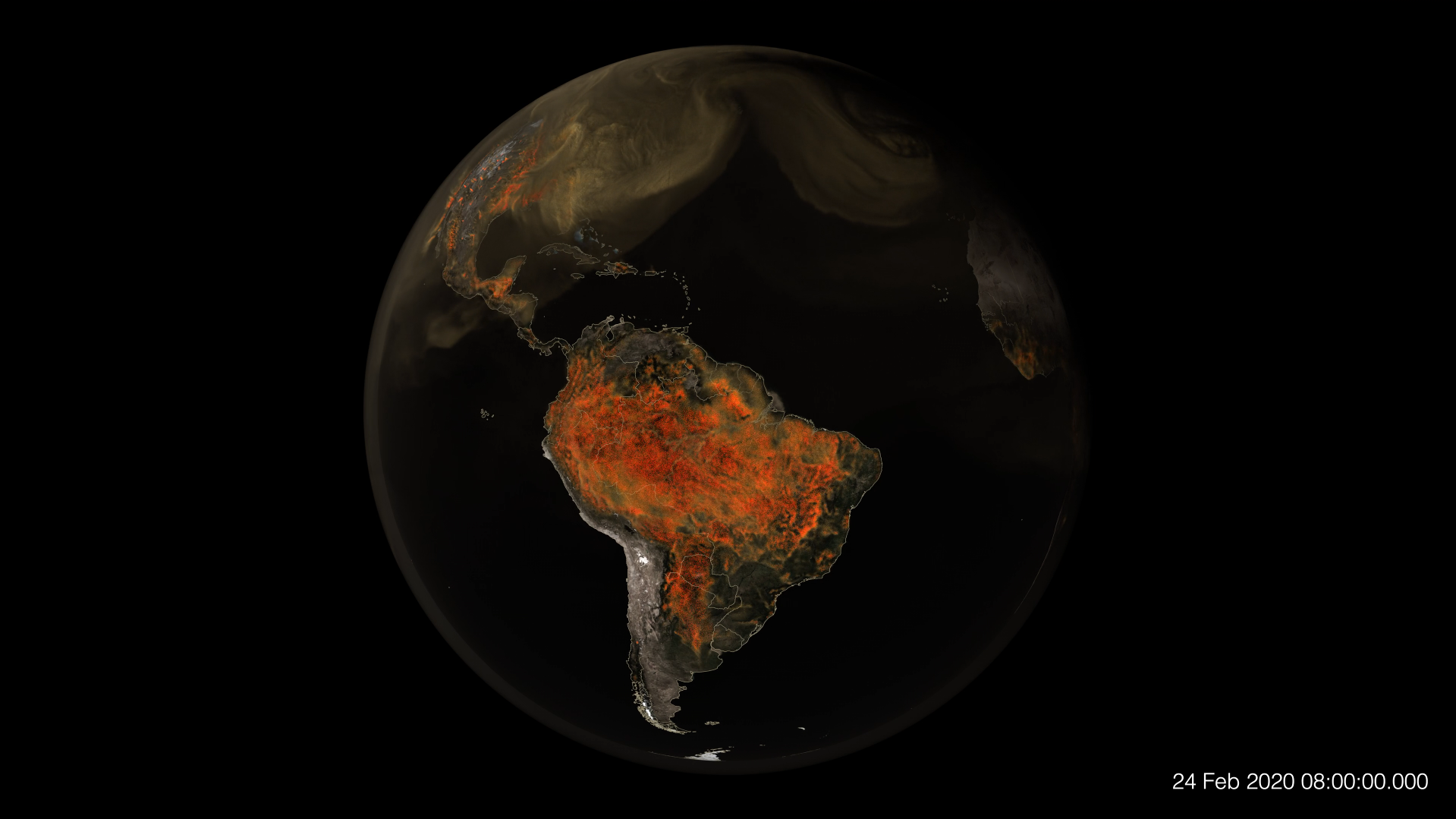 Estudo da Nasa mostra gás carbônico se movendo pela atmosfera; veja vídeo