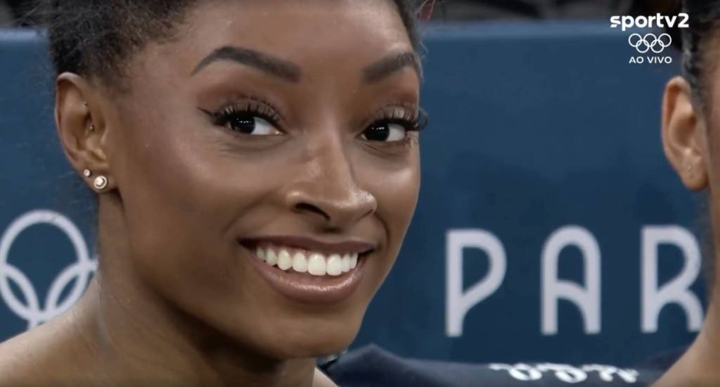 A curiosa reação de Simone Biles à nota de Rebeca Andrade