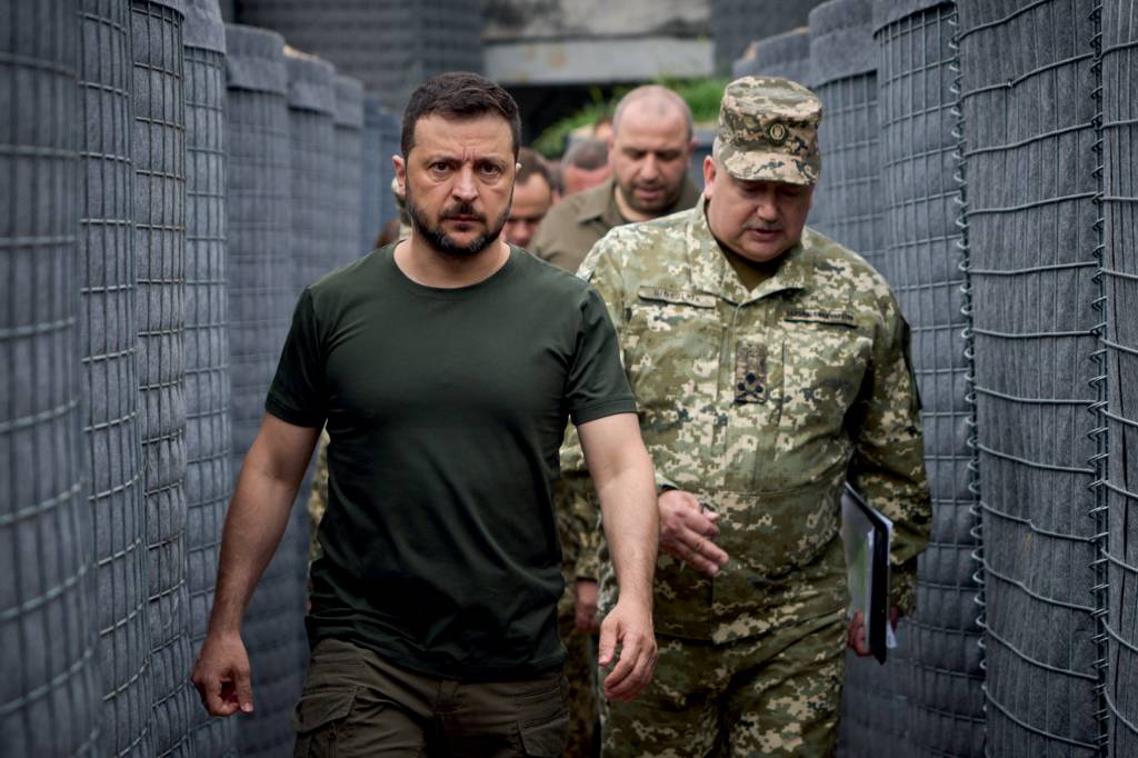 UKRAINE-RUSSIA-CONFLICT-WAR IRONIA - Zelensky: a guerra agora “está voltando para casa”