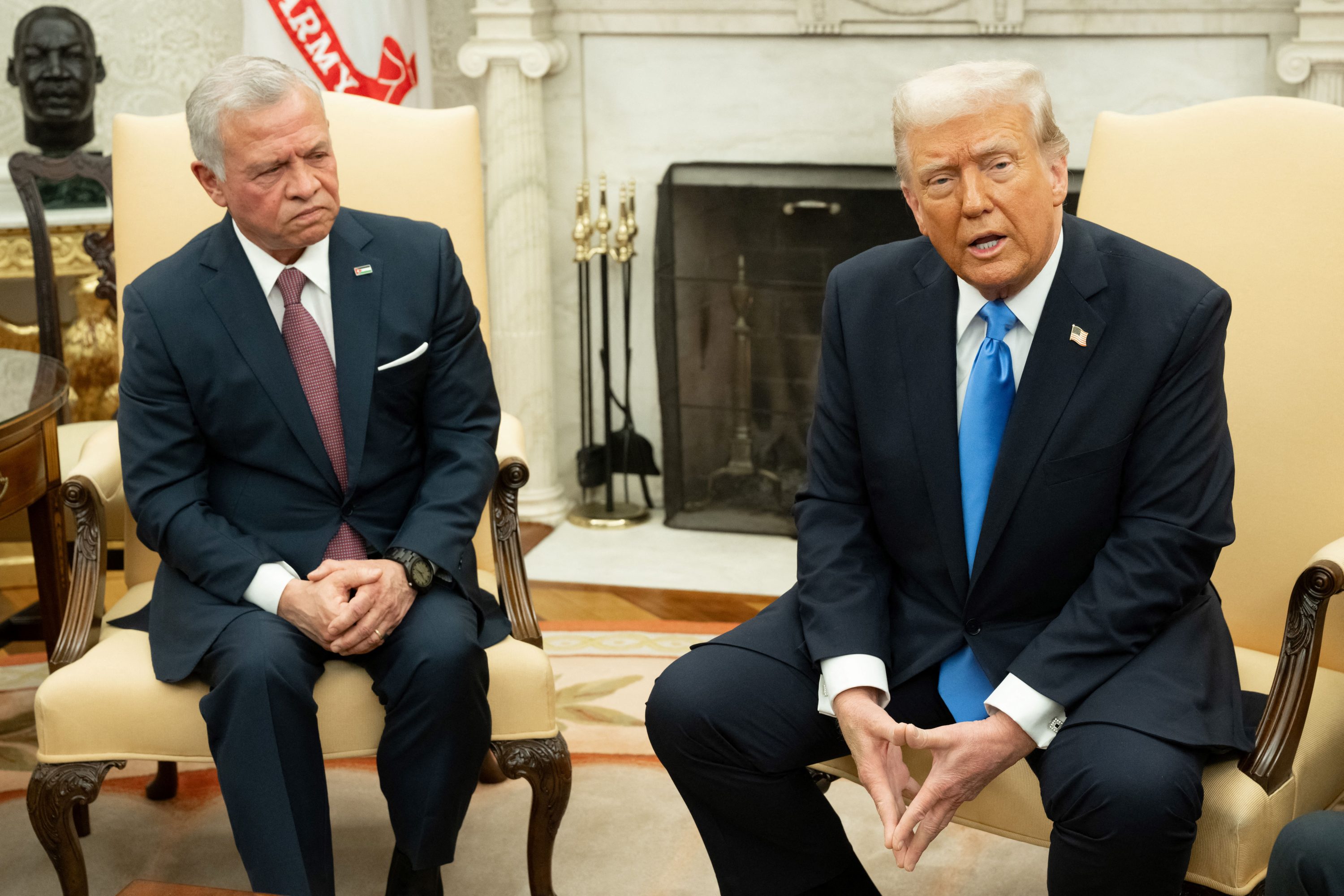 Rei da Jordânia recusa proposta de Trump e diz que não receberá palestinos