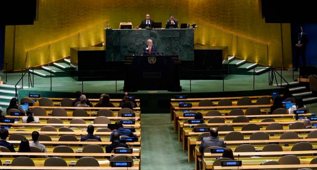Plenário esvaziado durante discurso de Netanyahu na ONU - 26/09/2025