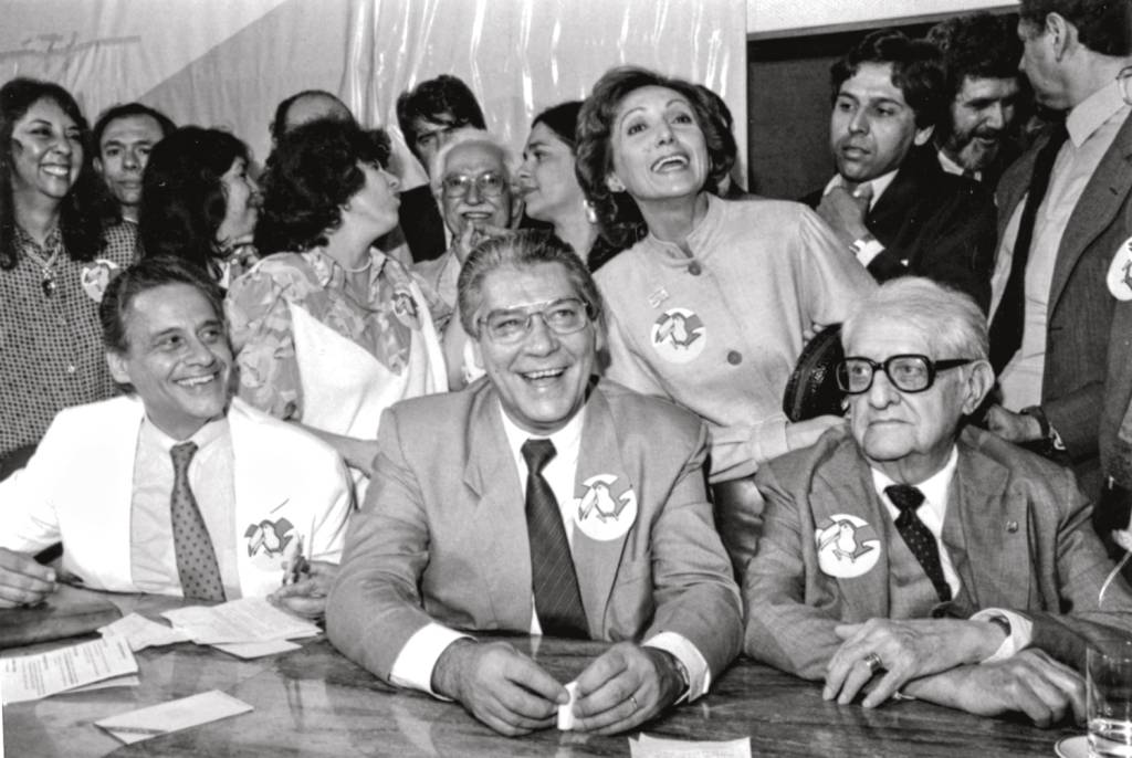 2D-(1)—CRIACAO-PSDB-internet-a.jpg ORIGEM - FHC, Covas e Afonso Arinos, em 1988: aposta na social-democracia inspirada na Europa