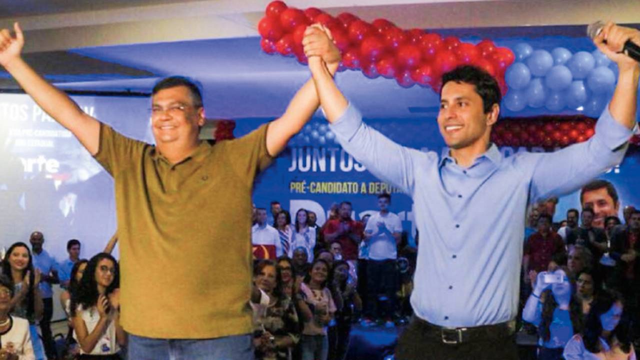 ALIADOS - O padrinho e o hoje candidato, em 2018: convívio desde a faculdade