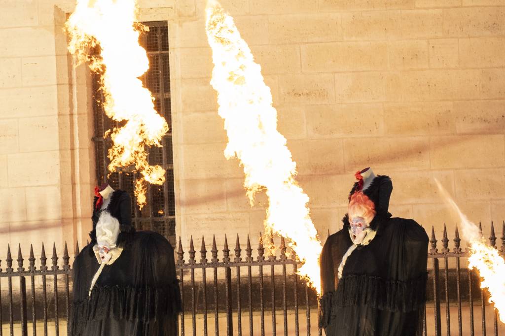 Opening Ceremony of The Paris 2024 Olympic Games Opening show by the Conciergerie during the opening ceremony of the Paris 2024 Olympic Games in Paris, France, on Friday, July 26, 2024. The Paris Summer Olympics include among the most public and controversial rollouts ever of algorithmic video surveillance, an AI event-security technology that uses machine learning to analyze video footage in real time to detectand even predictthreats and other anomalies. Photographer: Nathan Laine/Bloomberg via Getty Images
