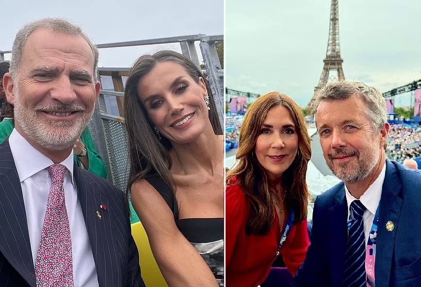 Rainha Letízia e o Rei Felipe, da Espanha; e Rainha Mary e Rei Frederik, da Dinamarca