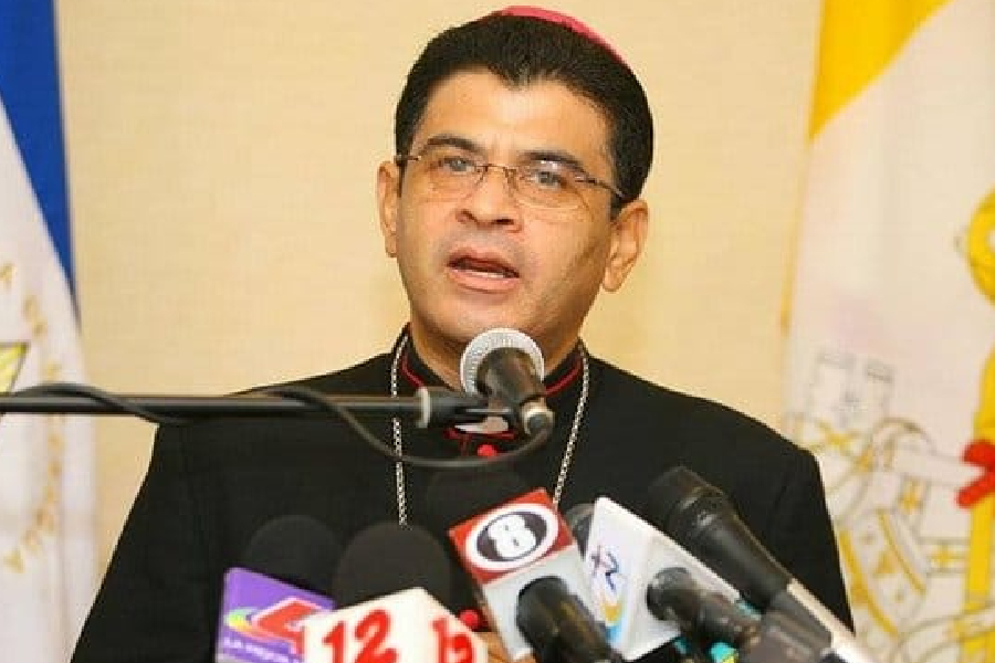 O monsenhor Rolando José Álvarez, bispo de Matagalpa, na Nicarágua