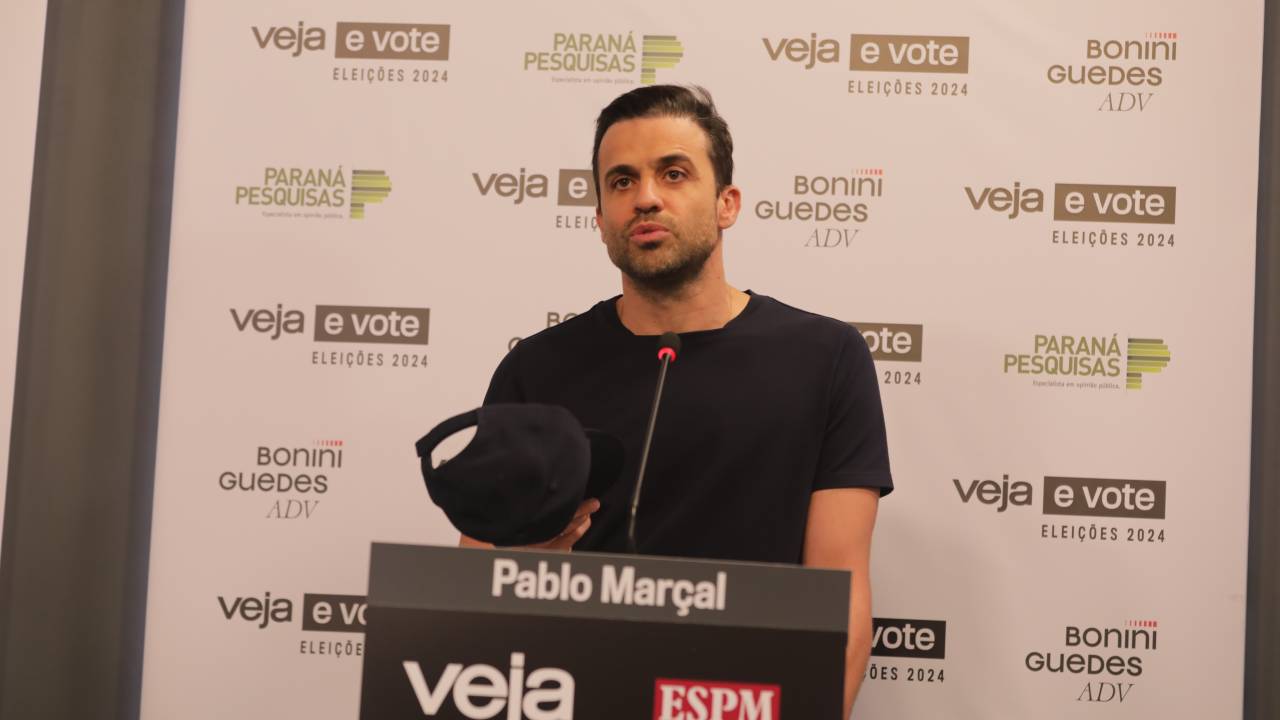 Pablo Marçal durante debate em São Paulo