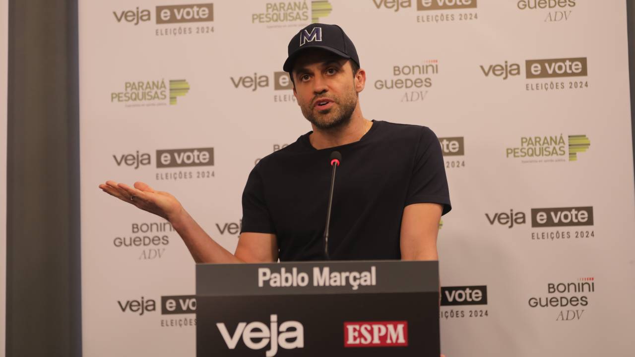 Pablo Marçal durante debate em São Paulo