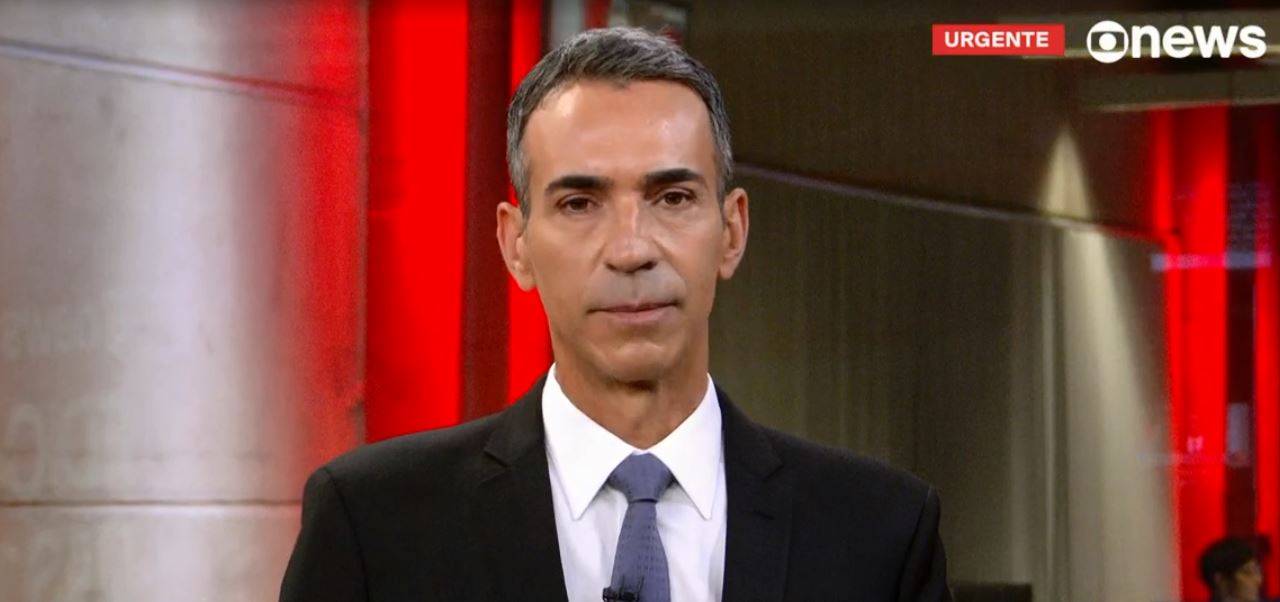 Cesar Tralli no Edição das 18h, da GloboNews
