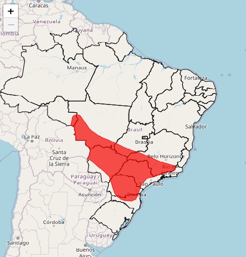 onda_calor_220824 ONDA DE CALOR Mapa fornecido pelo Inmet mostra as áreas que terão possível aumento de temperatura acima da média -