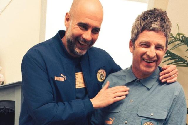 Pep Guardiola e Noel Gallagher -